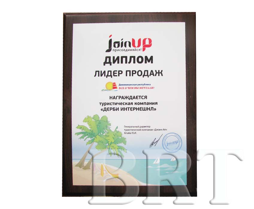 Диплом на металле Диплом на металле
