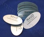 Бейджи для бренда NevO - пластик двухслойный "серебро"/черный, сделано лазером