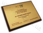 Сертификат - печать на металле "золото" по технологии сублимационного переноса