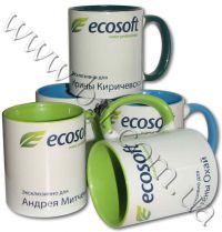 нанесение на кружки логотипа экософт