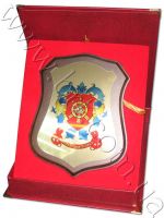 диплом в форме герба в подарочной сувенирной коробке - сублимационная печать на металле