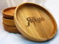 тарелки деревянные с гравировкой