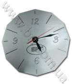 настенные сувенирные часы из двухслойного пластика серебро/черный - лазерная гравировка и резка